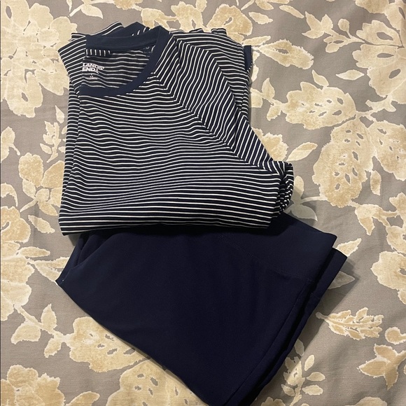 NWOT Lands' End Navy and White Striped PJ’s Size Large 14-16 - Picture 5 of 6